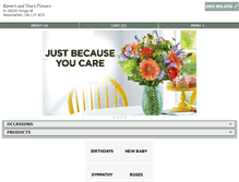 Tablet Screenshot of karensandtinasflowers.com